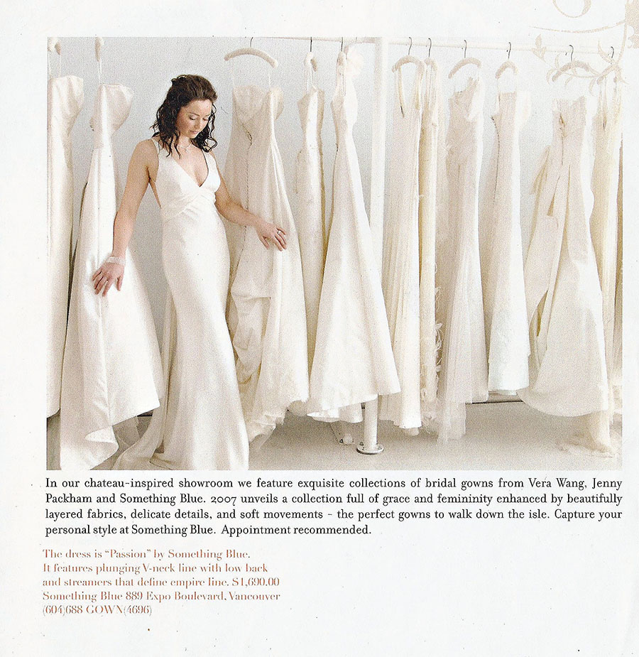 Angela Hubbard photography photographs Something Blue wedding dress store for Aisle Walk magazine